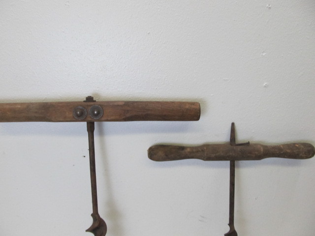 lot 51 image: 2 Antique Auger Drills
