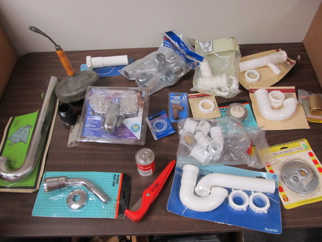 lot 53 image: Lot of Mostly New Plumbing etc parts and supplies