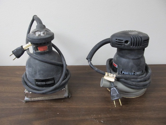 lot 57 image: Pair of Working PORTER CABLE Power Sanders