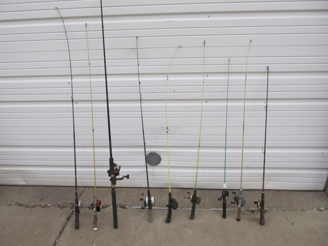 lot 61 image: Group of Fishing Rods wReels