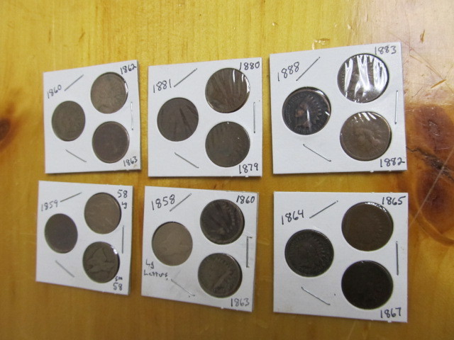 lot 81 image: Collection of EARLY Pennies Flying Eagles & Indian Heads