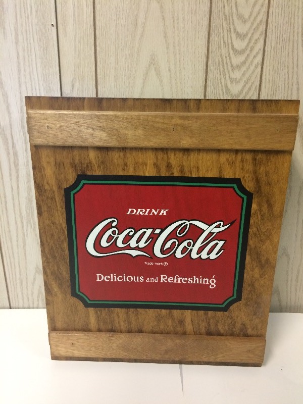 lot 8 image: Coca-Cola Wooden Display Cabinet