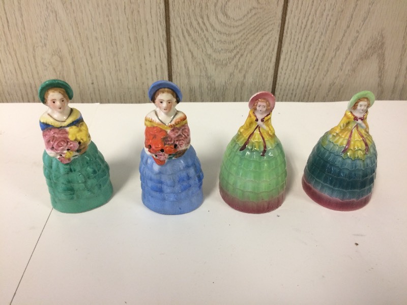 lot 56 image: 2 Pair Souther Lady Salt & Pepper Shakers