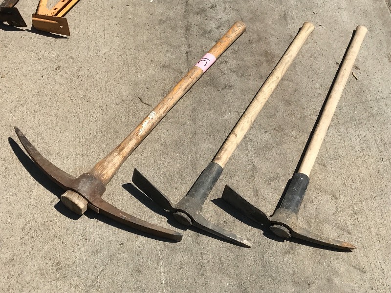 lot 31 image: Lot Of (3) Pick Axes ...
