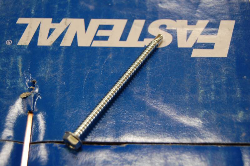 #10-16 x 3 Hex - Unslotted Drive Indented Hex Washer Head Zinc Finish #3 Point Steel Self-Drilling Screw
