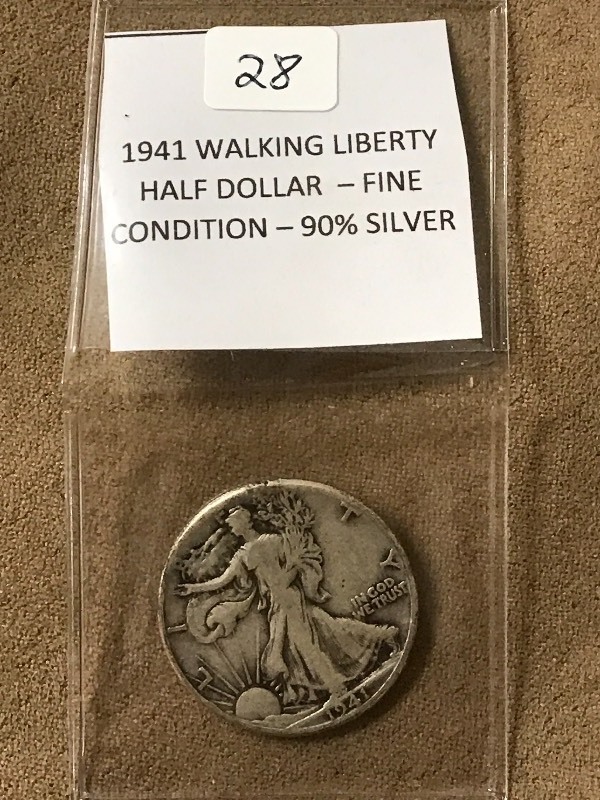 1941 Walking Liberty Half Dollar, 9...
