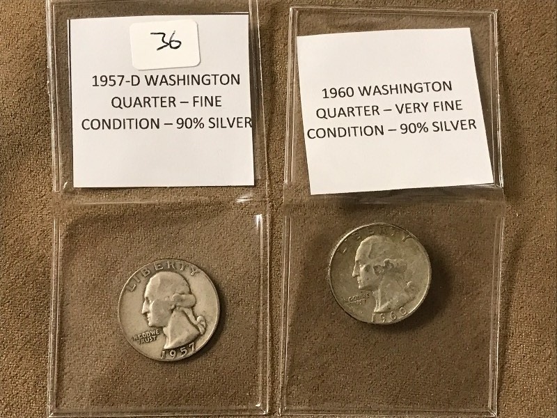 Lot Of 1957-D & 1960 Washington Qu...