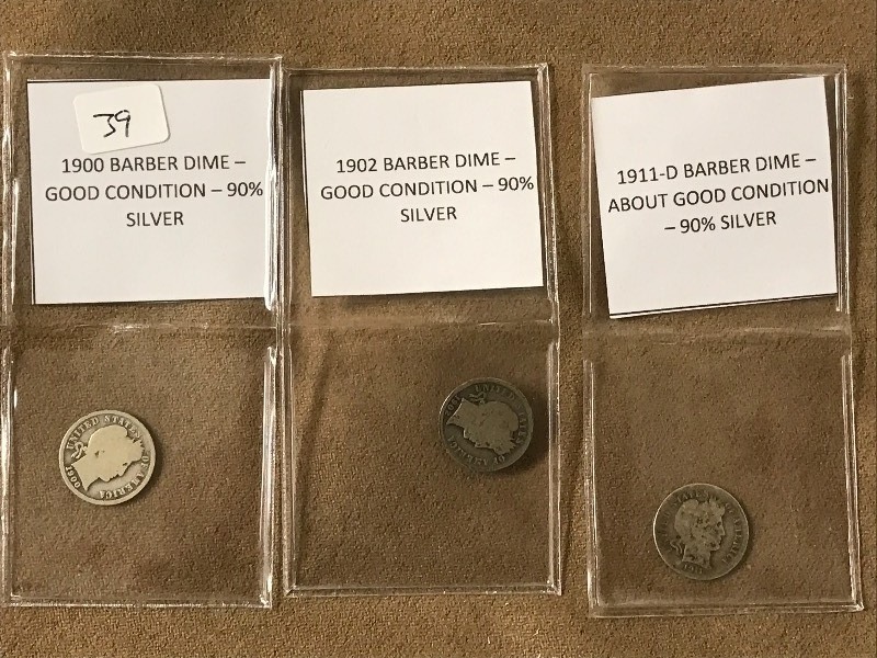 Lot Of 190019021911-D Barber Dim...