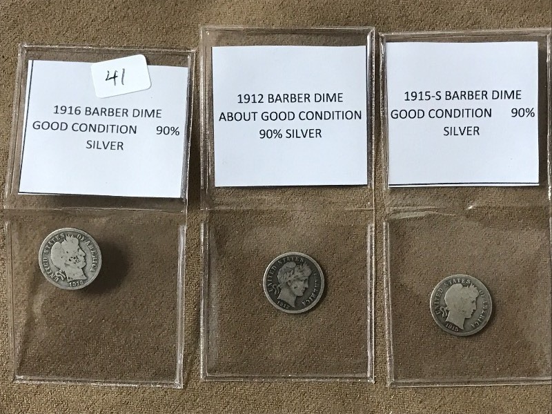 Lot Of 1915-S19161912 Barber Dim...
