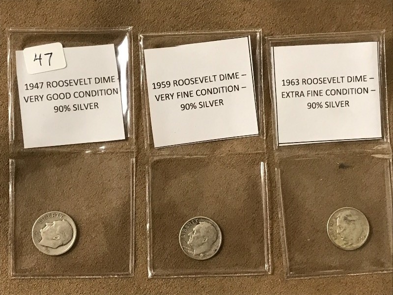 Lot Of 194719591963 Roosevelt Di...
