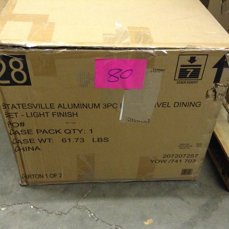 Statesville Aluminum 3 PC Swivel Dining Chair