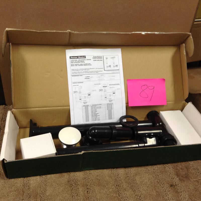 American Standard Bath Waste and overflow with toe tapper drain plug