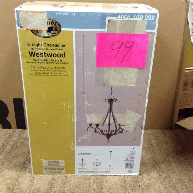 Hampton Bay 5 Light Chandelier Westwood