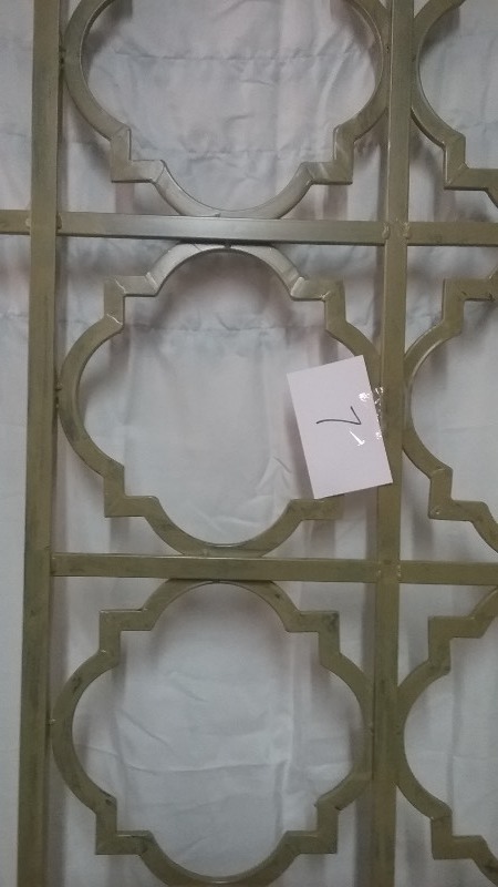 lot 7 image: Safavieh Queen Metal Headboard