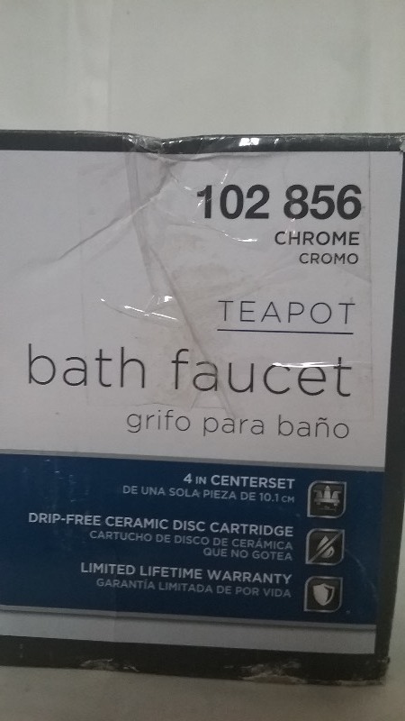lot 22 image: Glacier Bay Teapot Bath Faucet