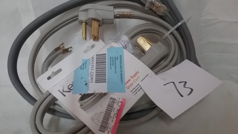 lot 73 image: 3x Units Kenmore Power Supply Cords