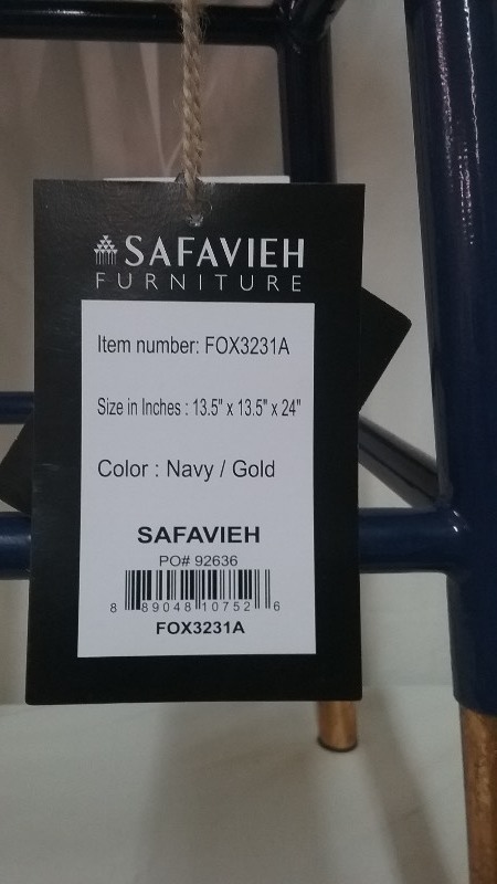 lot 12 image: Safaveh Metal Stool