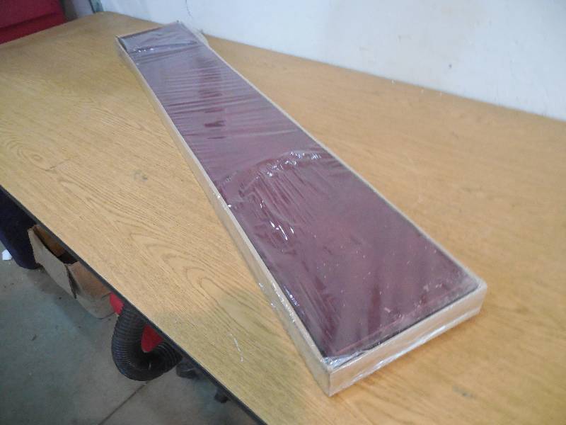 lot 19 image: Lewis Hyman 48 in. W x 7.5 in. D x 1.75 in. H Large Mahogany Kingston Floating Shelf