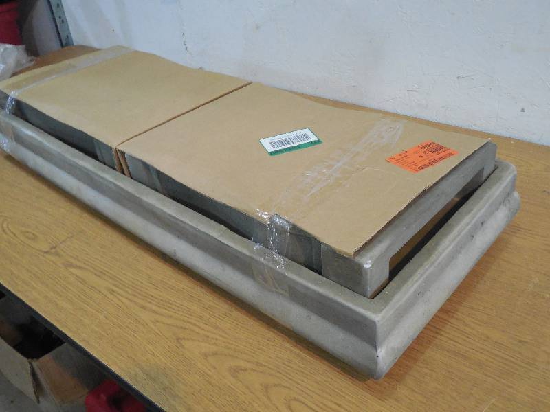lot 23 image: 37 in. x 18.25 in. H Cement Garden Bench