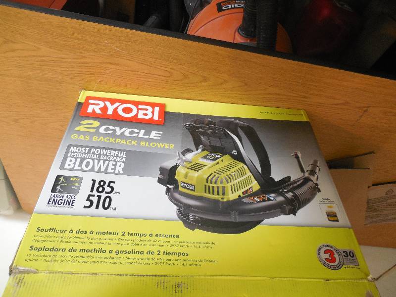lot 65 image: Ryobi 185 MPH 510 CFM Gas Backpack Leaf Blower