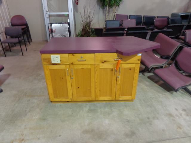 Wood Cabinet with Counter Top