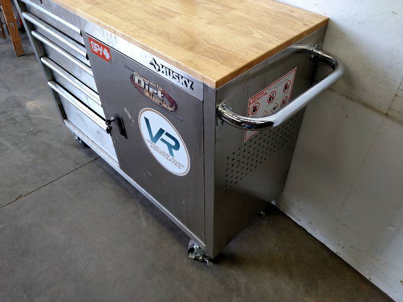 lot 66 image: Husky 5 Drawer Stainless Steel Tool...