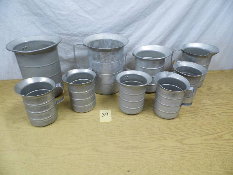 Assorted NSF Aluminim Pitchers