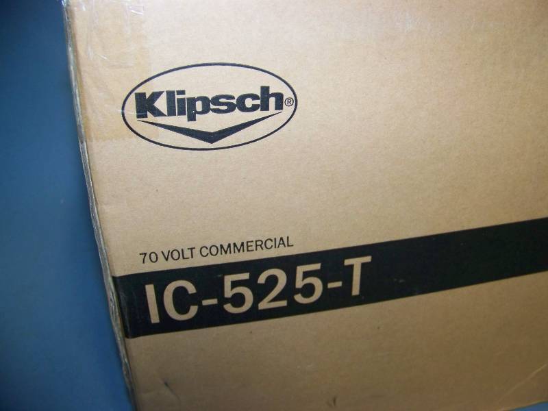 lot 34 image: New  Klipsch IC-525-T In-Ceiling, 2-Way Professional Audio Speakers