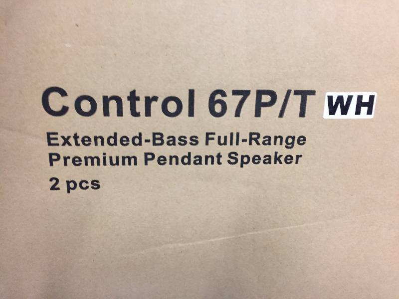 lot 31 image: New in Box  Pair of JBL Control Contractor Extended Range Pendant Pro Audio Speakers (White)