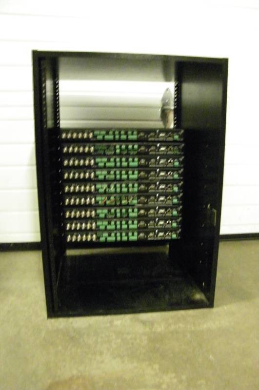 lot 53 image: Middle Atlantic Equipment Rack with Lot of Crestron Media Control Units