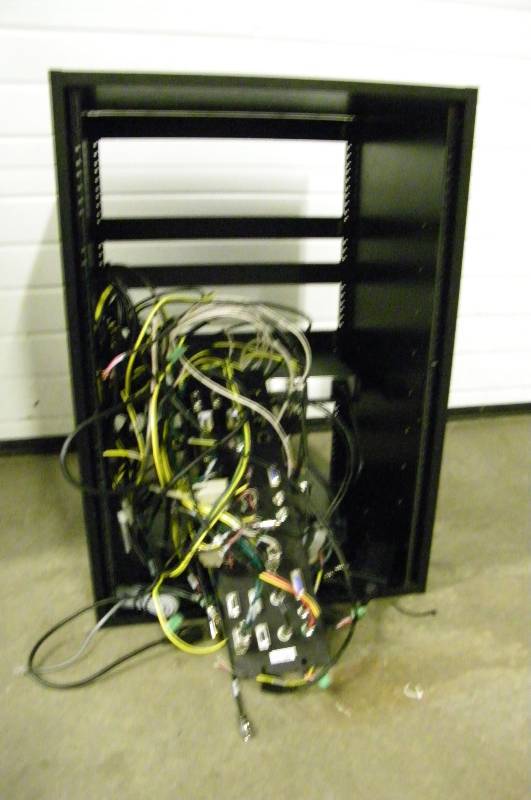 lot 56 image: Middle Atlantic Equipment Rack with Kramer AudioVideo Switcher and Miscellaneous