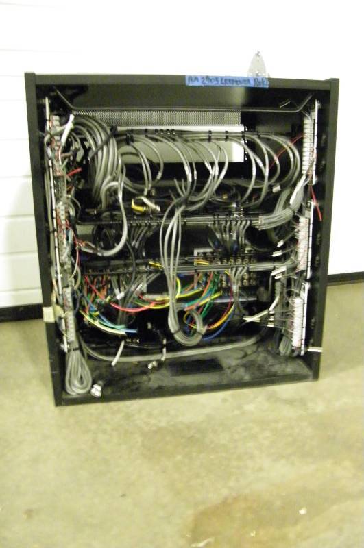 lot 59 image: Middle Atlantic Equipment Rack with Extron Audio & Video SwitchersRouters and More