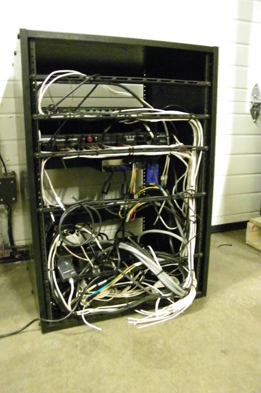 lot 67 image: Middle Atlantic Equipment Rack wth Crestron Media, Kramer Switcher, ClearOne Audio Video and More