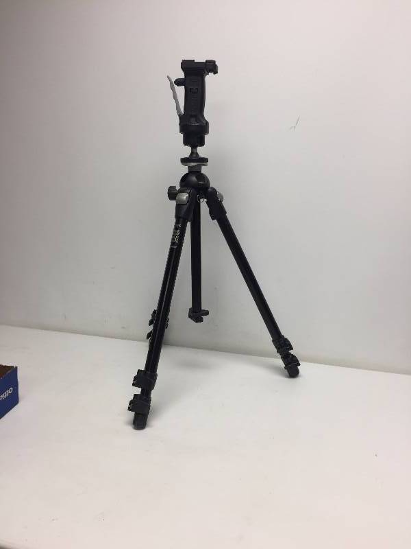 lot 11 image: Bogen Manfrotto Professional Video Tripod with Grip Action Ball  Head