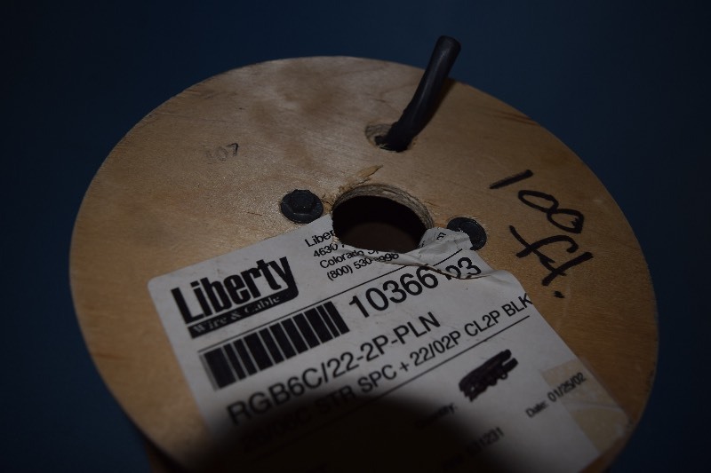 lot 81 image: New 100 Spool of Liberty Professional RGB ProjectorNet 6x26 AWG Mini Hi Res Cable