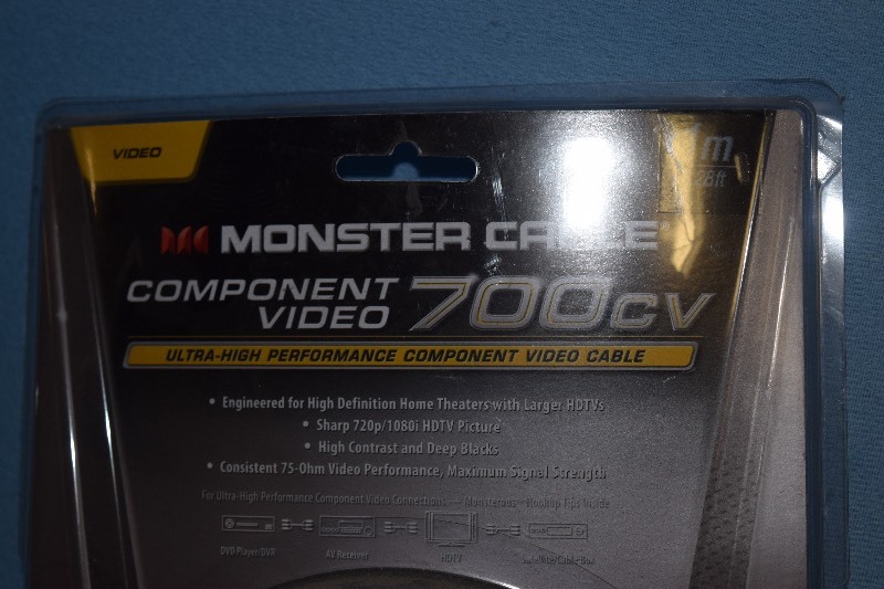 lot 82 image: Lot of Nine (9) New in Sealed Package Monster Audio & Video Cables