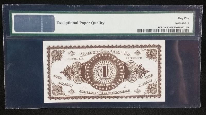 Oklahoma Indian Territory Lutie 1903 $1
