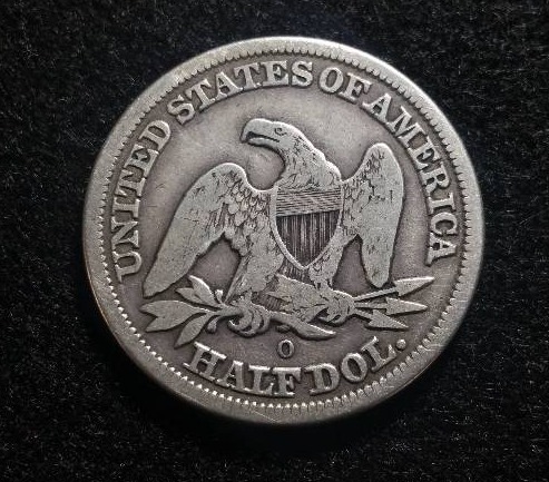 1854 O Seated Liberty Silver Half Dollar