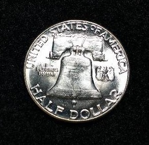 1963 P Franklin Silver Half Dollar High Grade