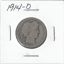 1914-D Barber Quarter