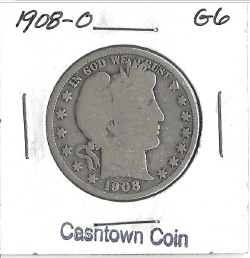 1908-O Barber Half Dollar