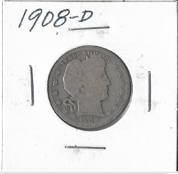 1908-D Barber Quarter