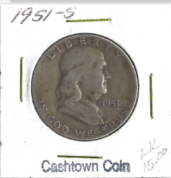 1951-S Franklin Half Dollar