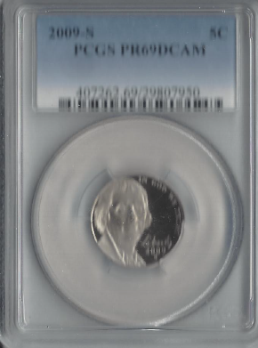 2009-S Jefferson Nickel PCGS PR69 DCAM