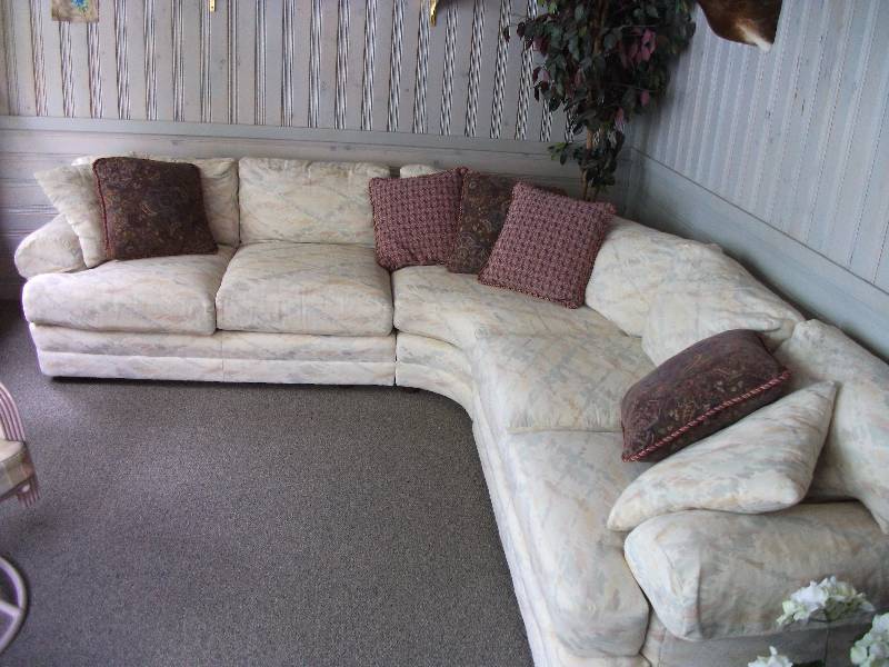 lot 79 image: 3 Piece (60 Inches Each) Sectional By Highland House, Includes Decorative Pillows ($100 Each New).