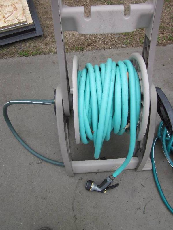 2 Hose Reel Carts, Hoses, 2 Nozzles, & 3 Sprinklers