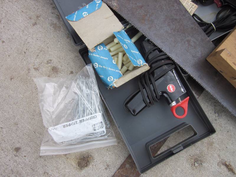 Soldering Iron, Glue Gun, Hand Saws, & Misc. Tools in Tool Box