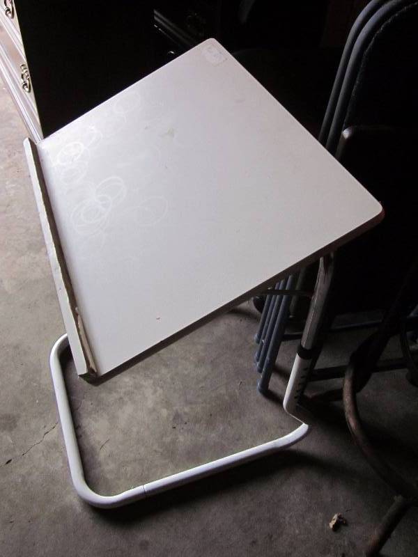Office Chair, 2 Bar Stools, 2 Folding Chairs, TV Tray, & Kids Drawing Table