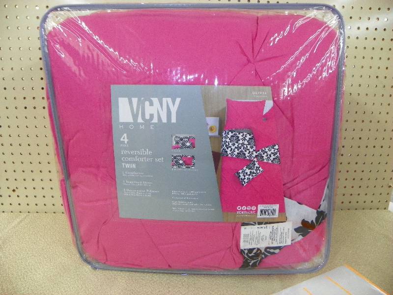 Olivia 4PC Comforter Set T Hot Pink Twin