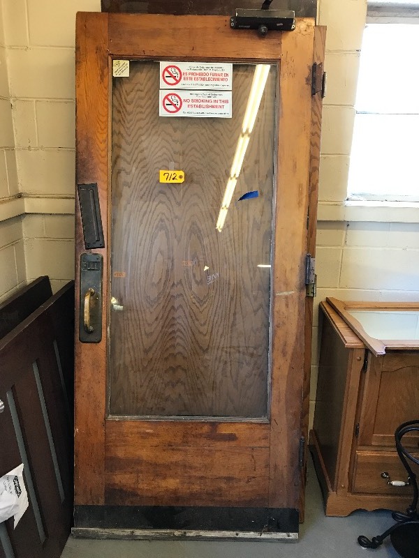 WOOD AND GLASS DOOR